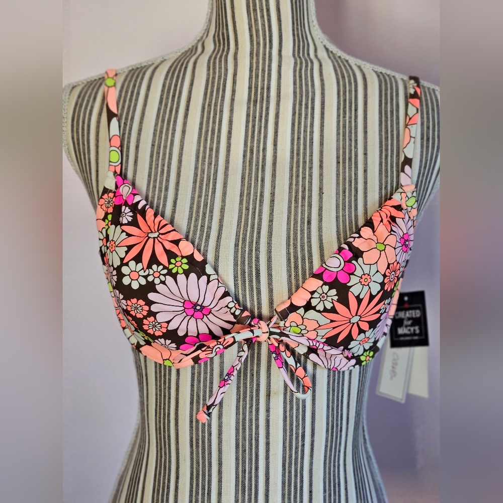 Salt & Cove Floral Bikini Top (Size: Medium(